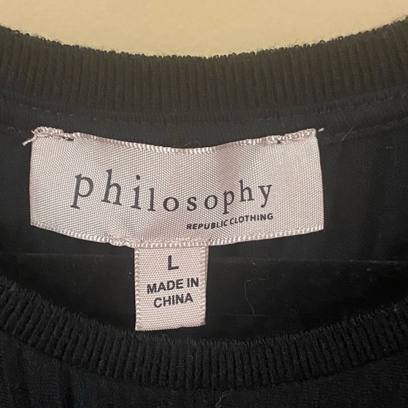 Philosophy Black Ribbed Swing Top - Picture 4 of 4